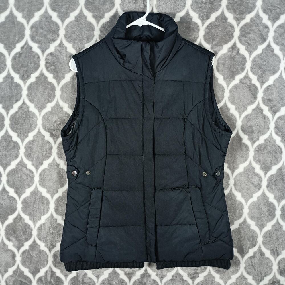 Oakley Vest Womens Medium Black Puffer Quilted Full Zip Outdoor Sports Insulated